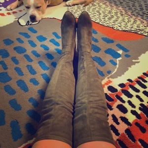 Suede over the knee boots